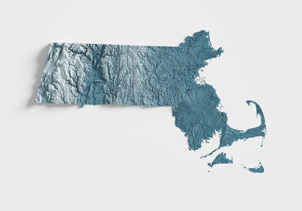 Massachusetts Shaded Relief