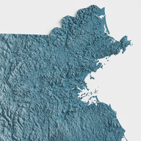 Massachusetts Shaded Relief