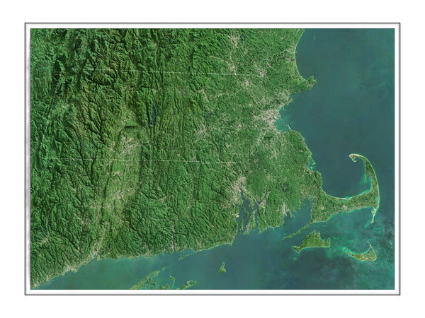 Massachusetts Imagery Shaded Relief