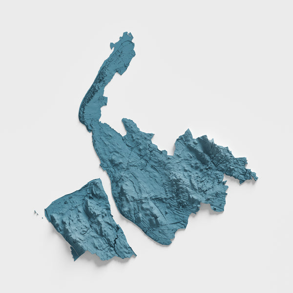 Merseyside County Shaded Relief