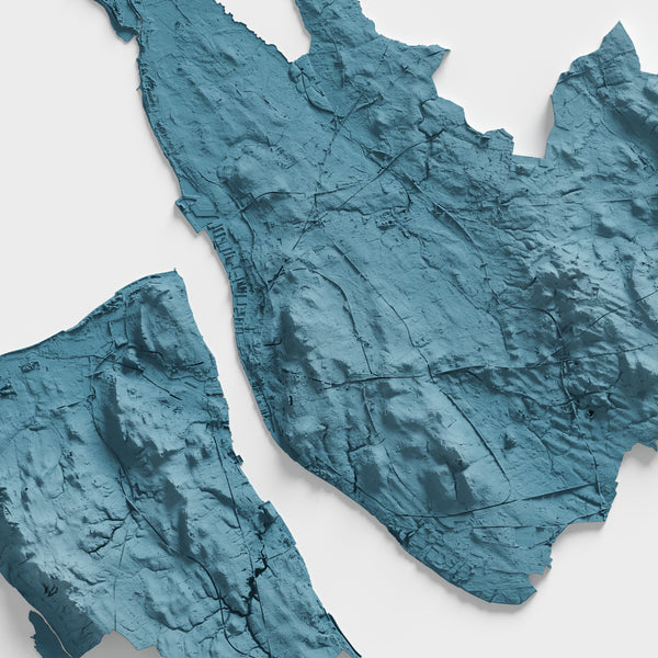 Merseyside County Shaded Relief
