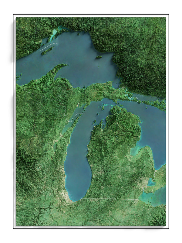 Michigan Imagery Shaded Relief