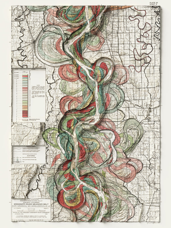 Mississippi River Meander Belt (c.1944) Plate 22 Sheet 9