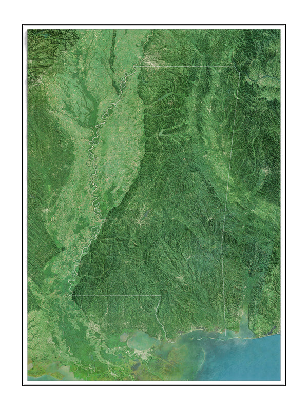 Mississippi Imagery Shaded Relief