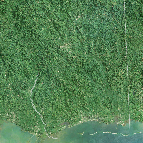 Mississippi Imagery Shaded Relief