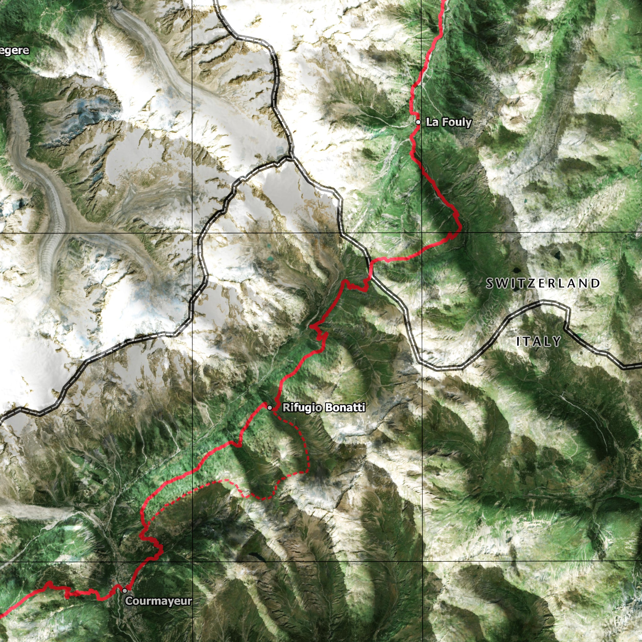 Tour Du Mont Blanc Hike Map – Visual Wall Maps Studio