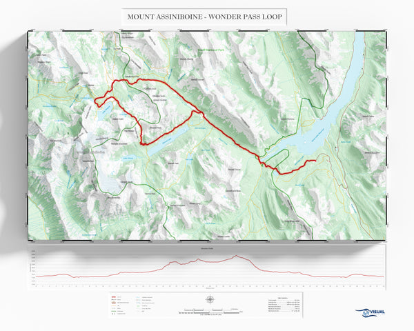 Hiking Map - Mount Assiniboine Wonder Pass Loop