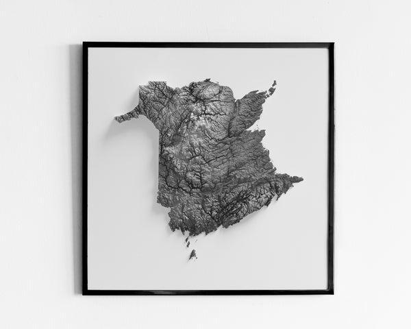 New Brunswick Shaded Relief (5 Variations)