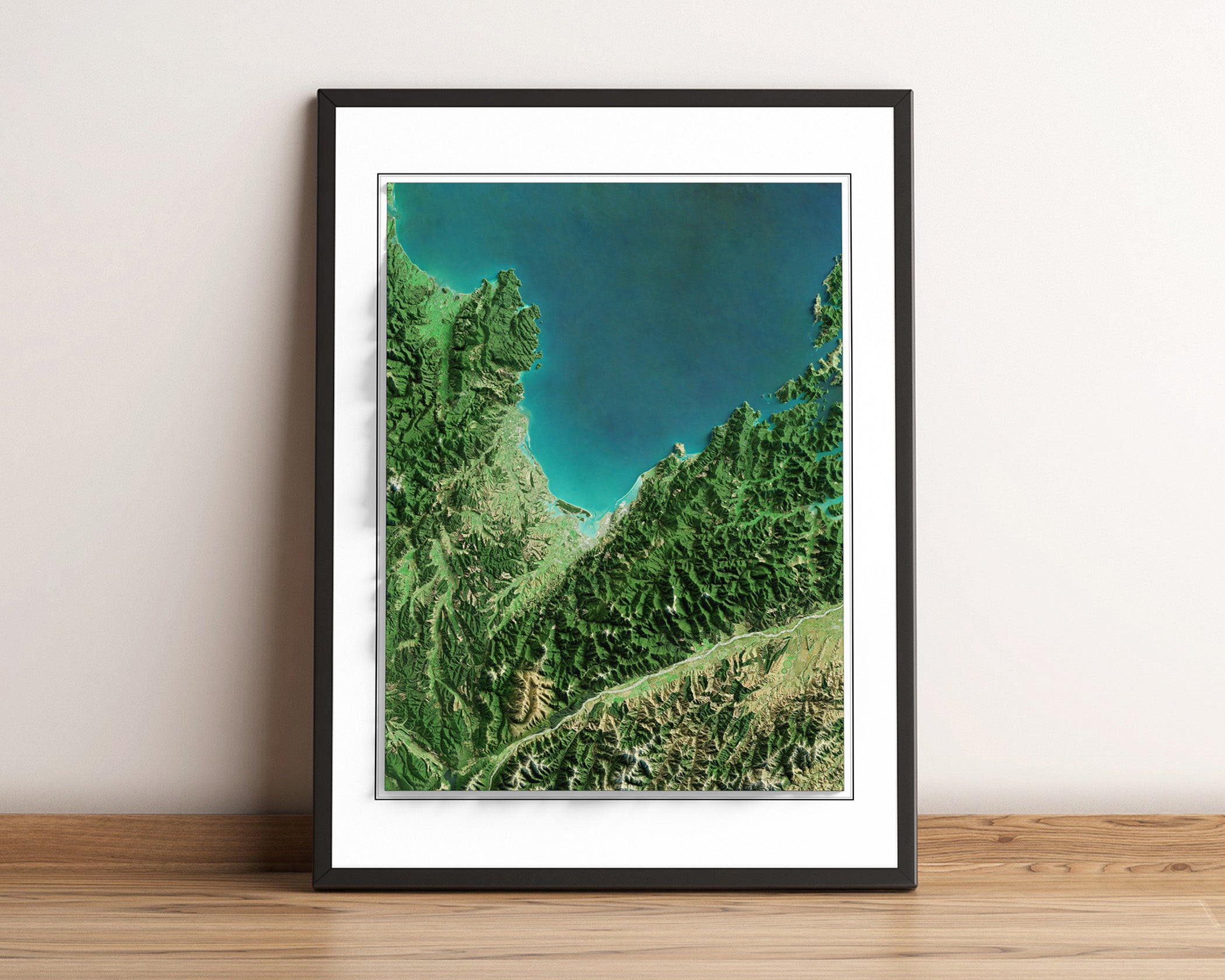 Nelson Tasman, New Zealand Imagery Shaded Relief – Visual Wall Maps Studio
