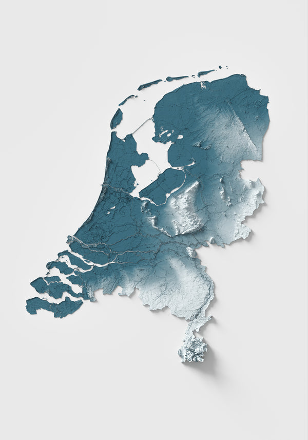 Netherlands Shaded Relief