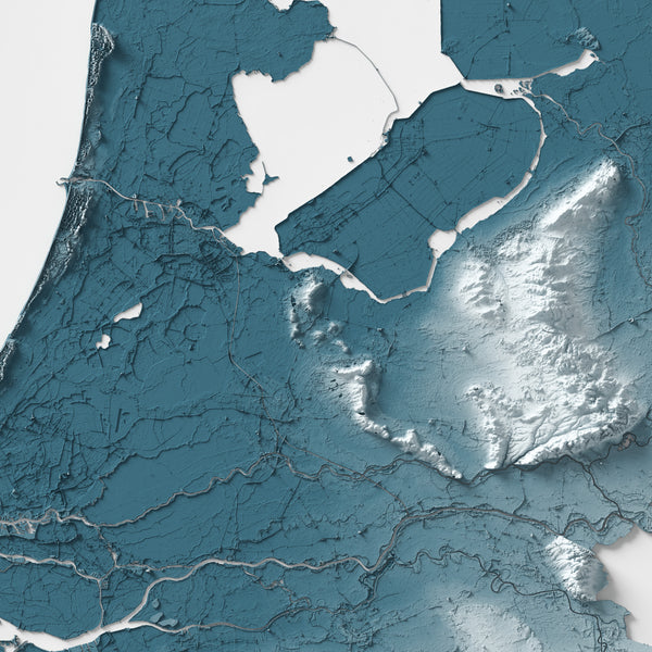 Netherlands Shaded Relief