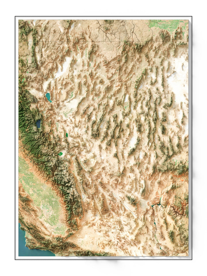 Nevada Imagery Shaded Relief – Visual Wall Maps Studio