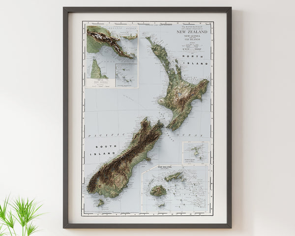 New Zealand Vintage Topographic Map (c.1912)