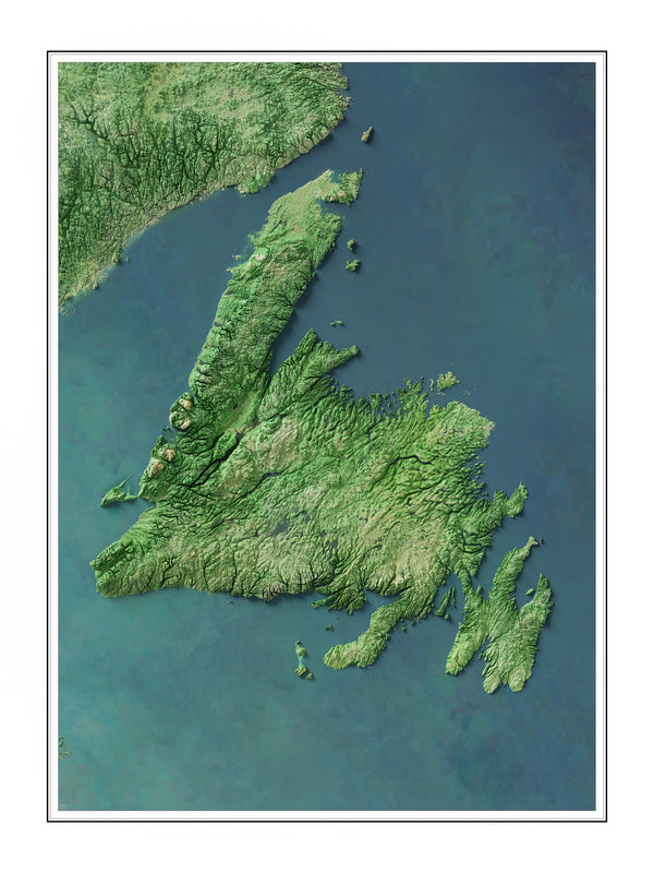 Newfoundland Imagery Shaded Relief