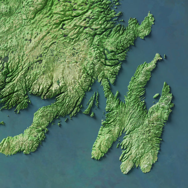 Newfoundland Imagery Shaded Relief
