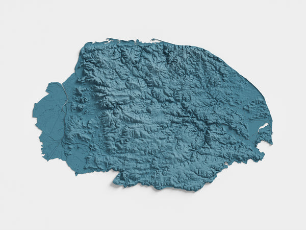 Norfolk County Shaded Relief
