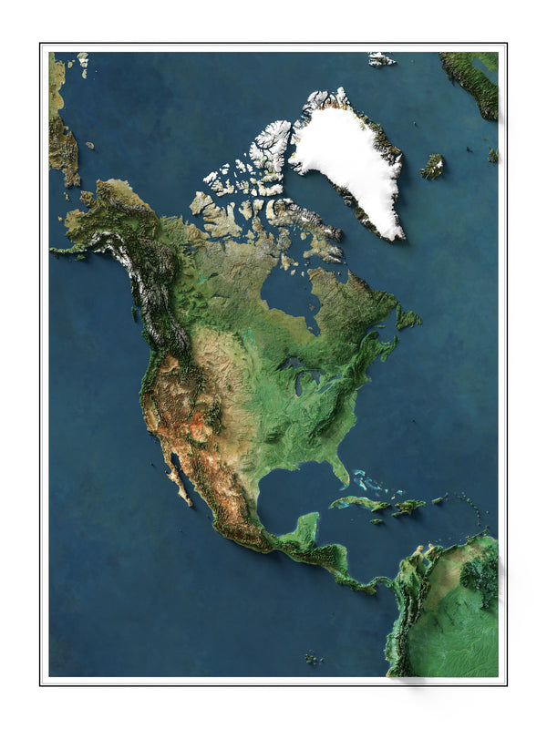 North America Imagery Shaded Relief