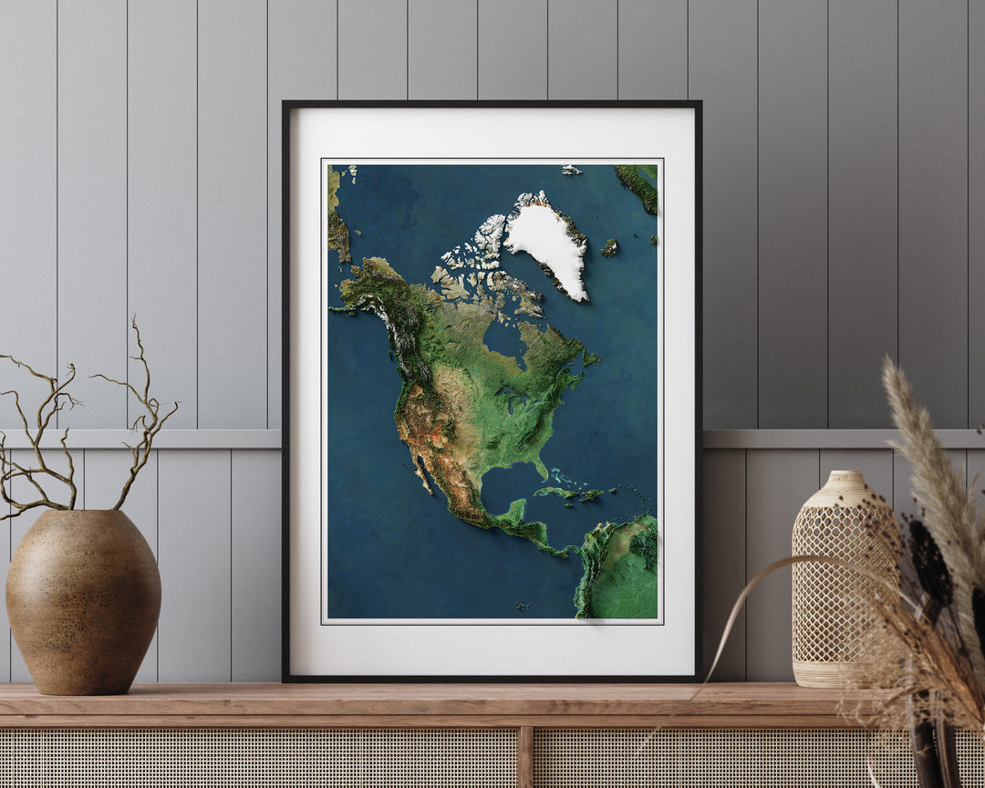 North America Imagery Shaded Relief – Visual Wall Maps Studio