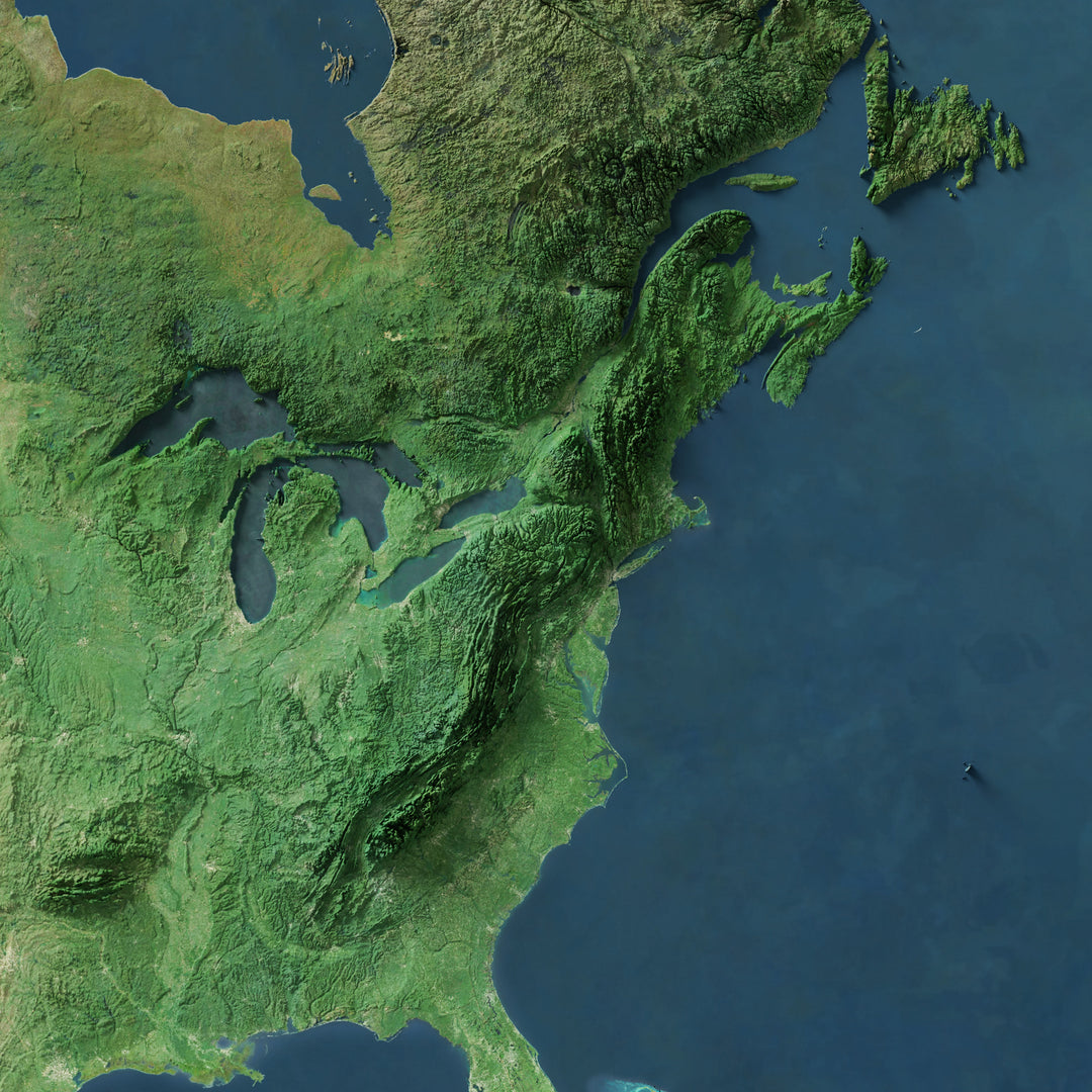 North America Imagery Shaded Relief – Visual Wall Maps Studio