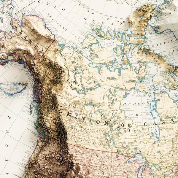 Topographic Map of North America (c.1892)