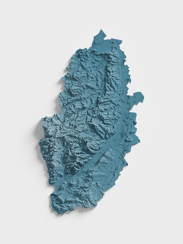 Nottinghamshire County Shaded Relief