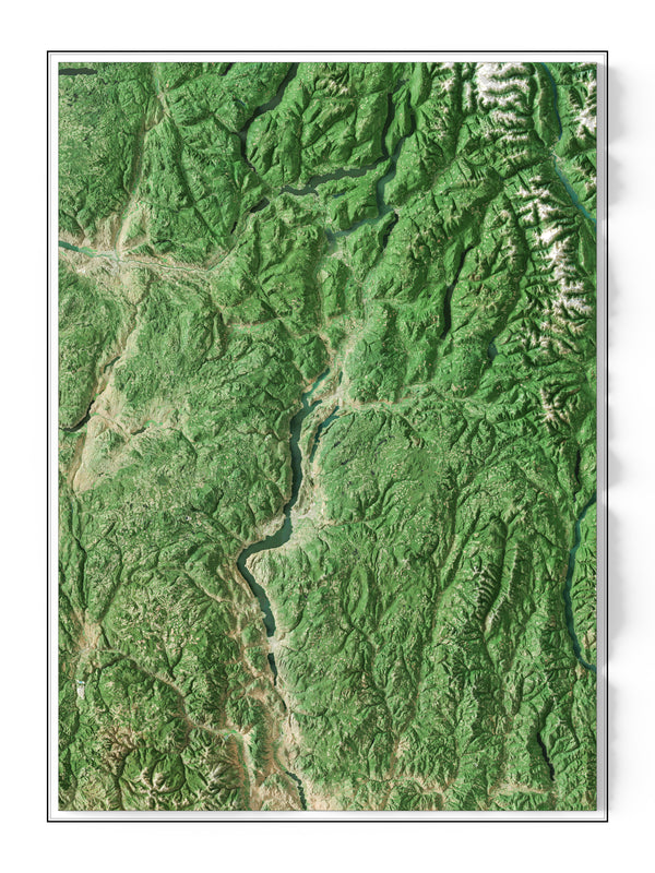 Okanagan Valley Imagery Shaded Relief