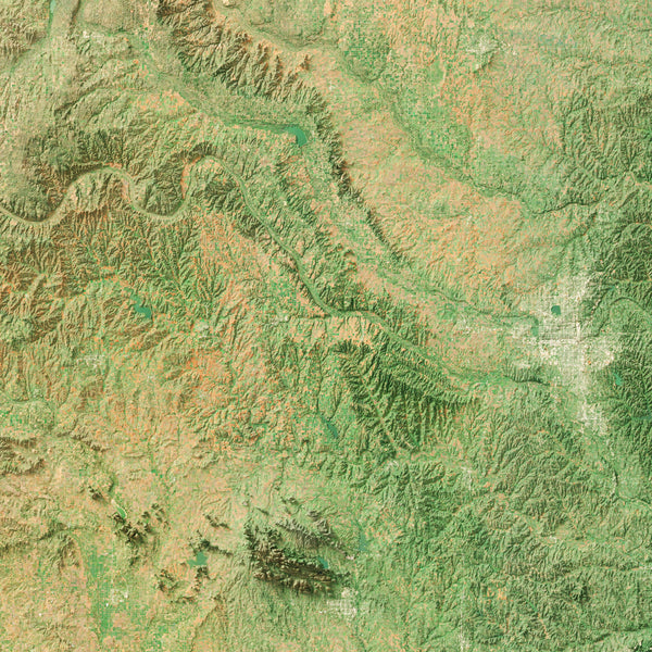 Oklahoma Imagery Shaded Relief