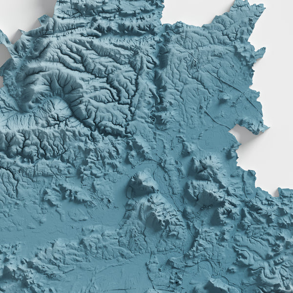 Oxfordshire County Shaded Relief