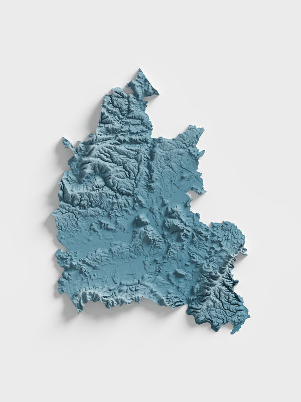 Oxfordshire County Shaded Relief