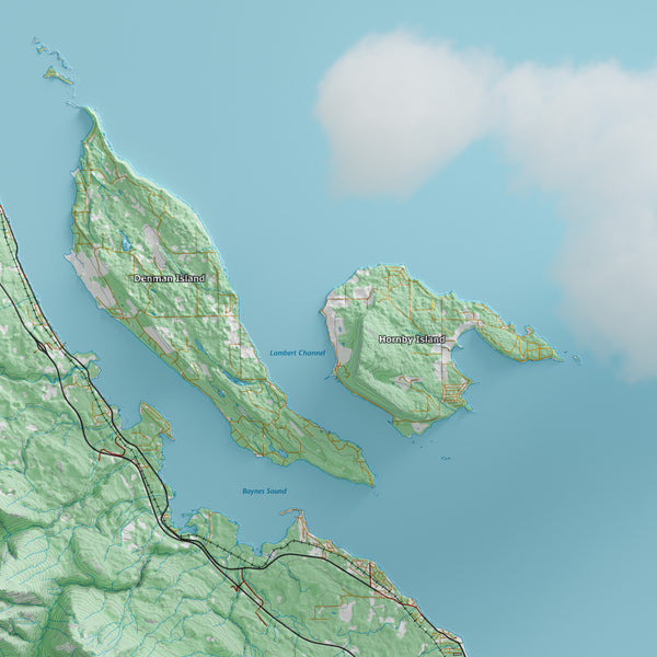 Parksville and Qualicum Beach Topographic Map