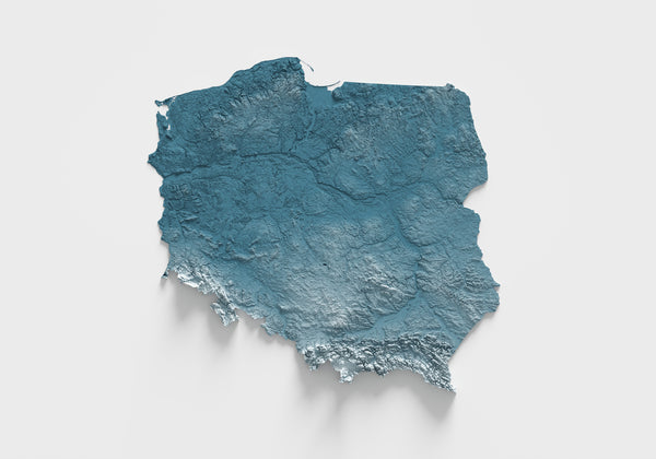 Poland Shaded Relief