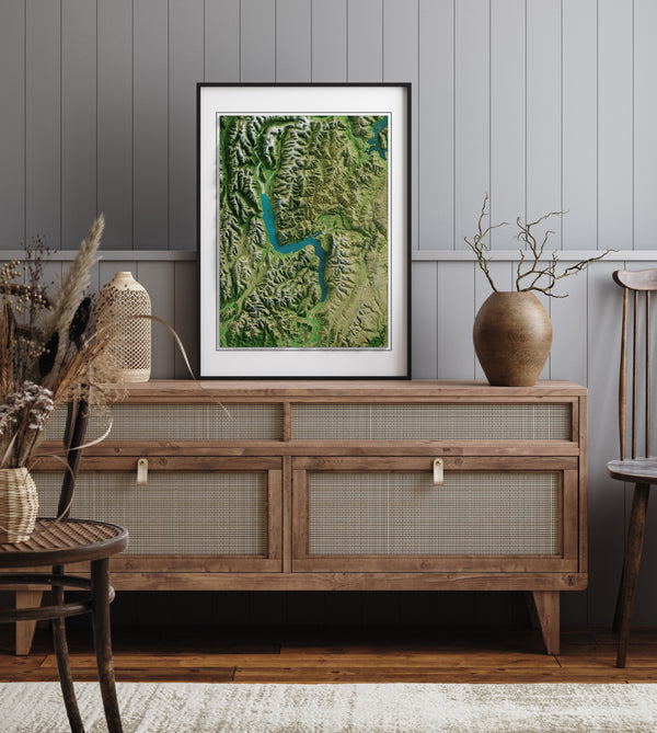 Queenstown, New Zealand Imagery Shaded Relief