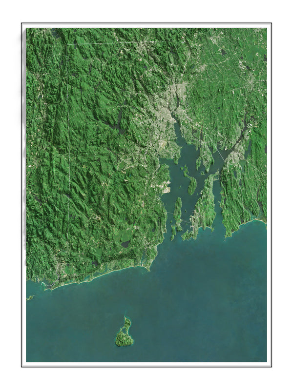 Rhode Island Imagery Shaded Relief
