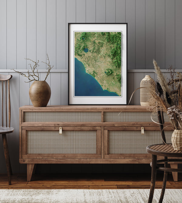 Rome Italy Imagery Shaded Relief – Visual Wall Maps Studio