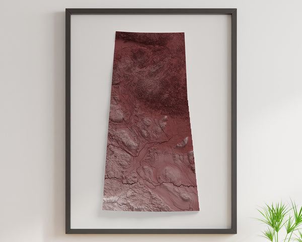 Saskatchewan Shaded Relief (5 Variations)