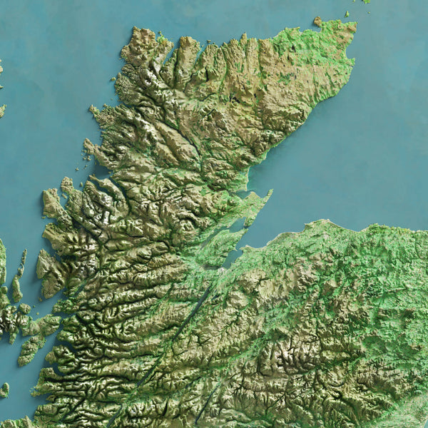 Scotland Imagery Shaded Relief