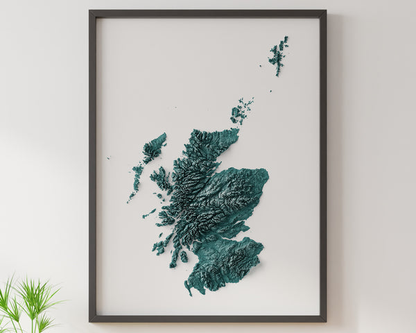 Scotland Shaded Relief (5 Variations)
