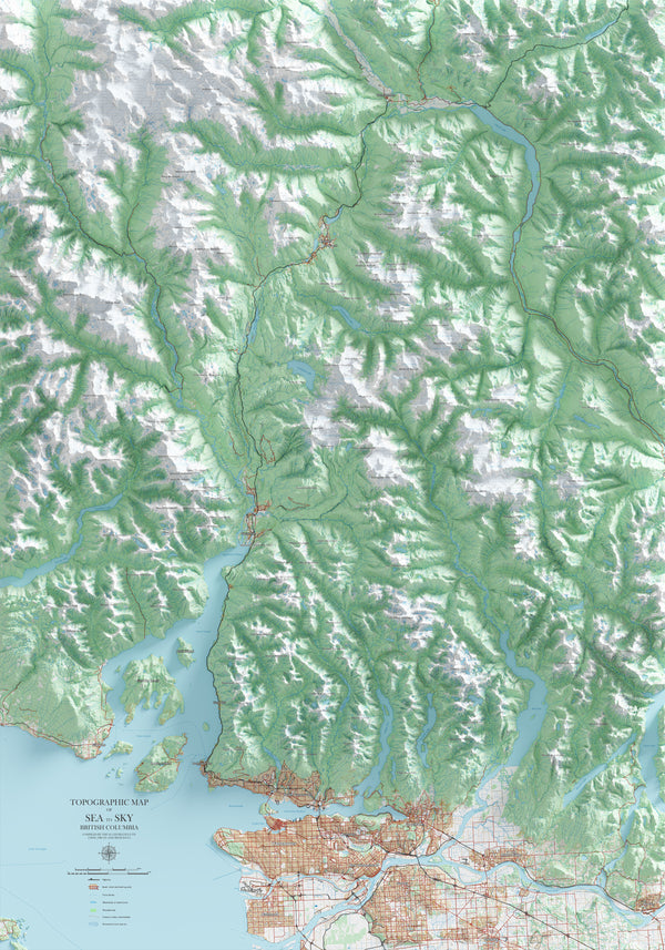 Sea to Sky Topographic Map