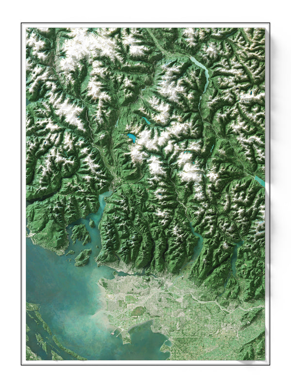 Sea to Sky British Columbia Imagery Shaded Relief