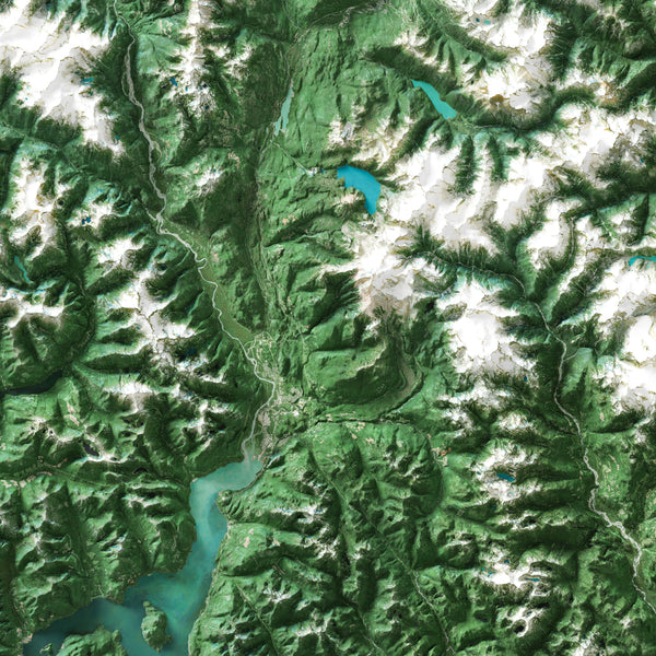 Sea to Sky British Columbia Imagery Shaded Relief