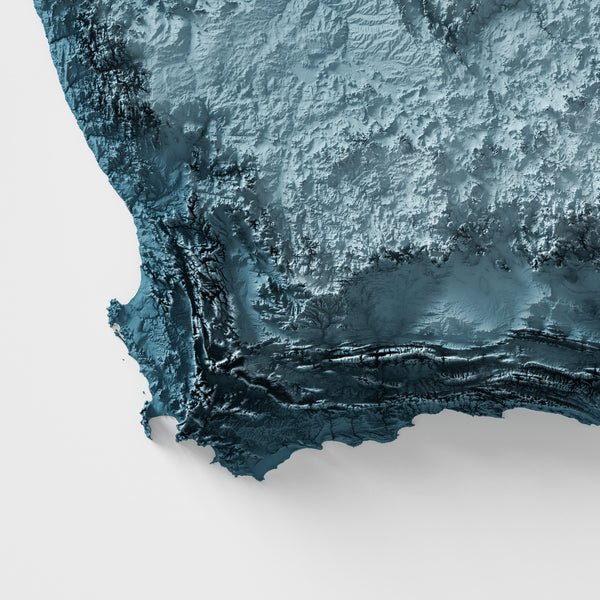 South Africa Shaded Relief Map