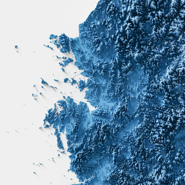 South Korea Shaded Relief