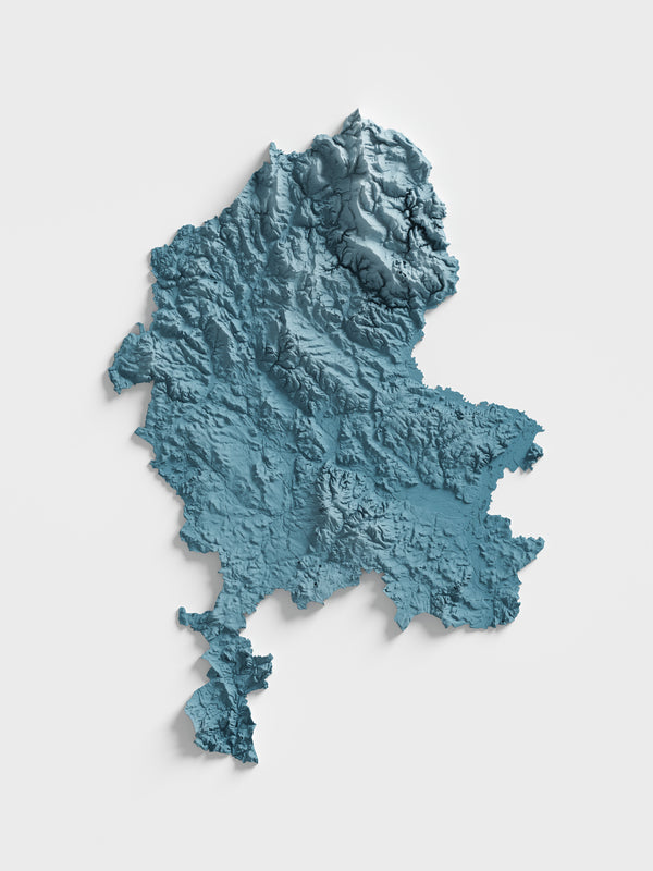 Staffordshire County Shaded Relief