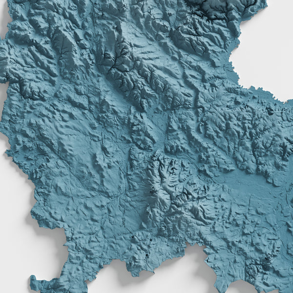 Staffordshire County Shaded Relief