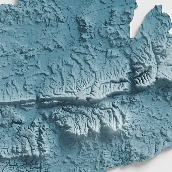 Surrey County Shaded Relief
