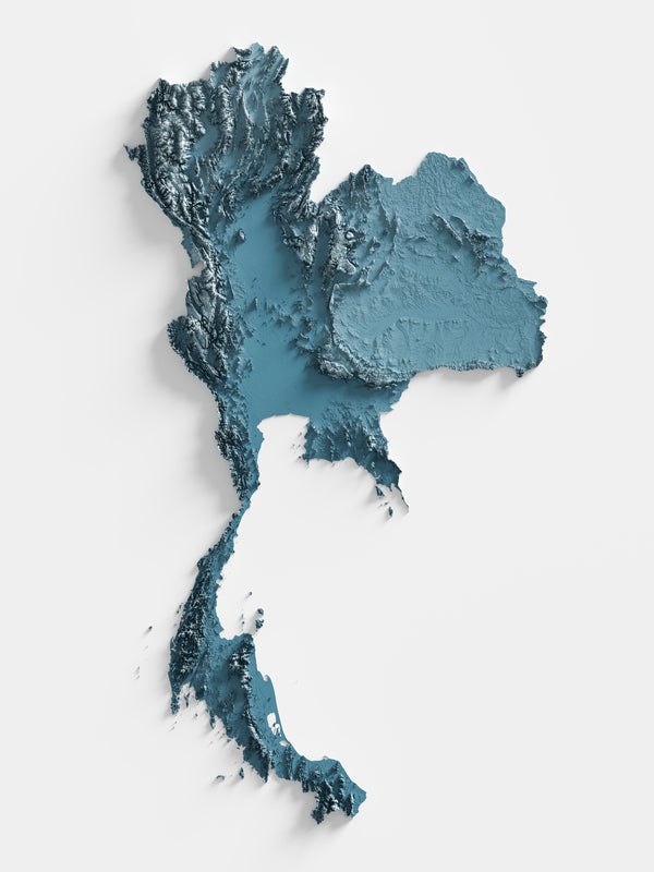 Thailand Shaded Relief Map