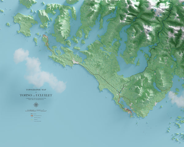 Tofino and Ucluelet Topographic Map