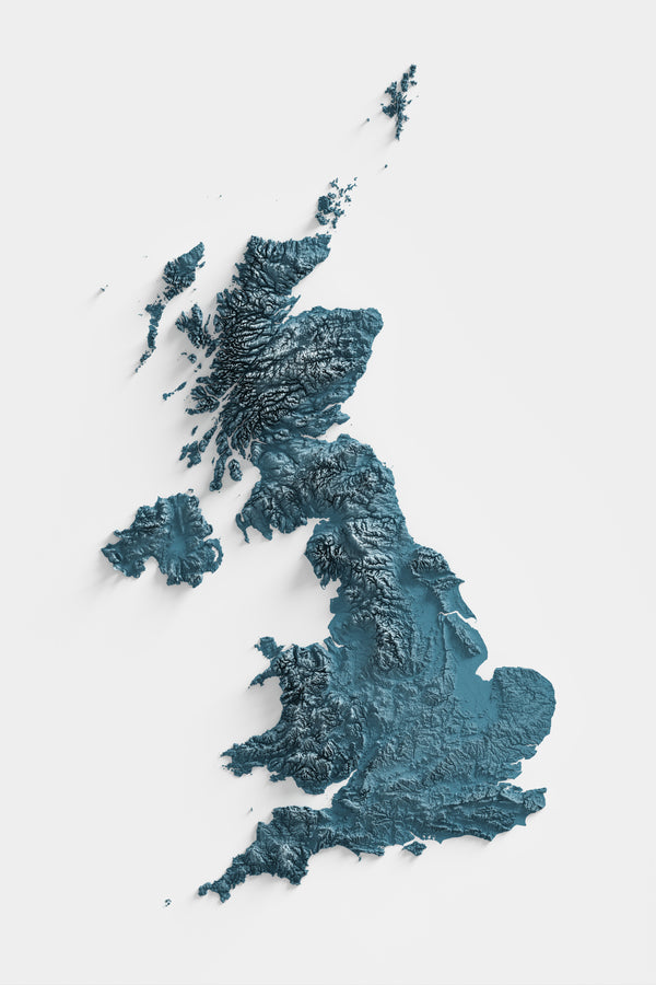 United Kingdom Shaded Relief