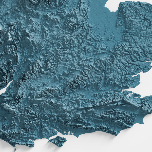 United Kingdom Shaded Relief