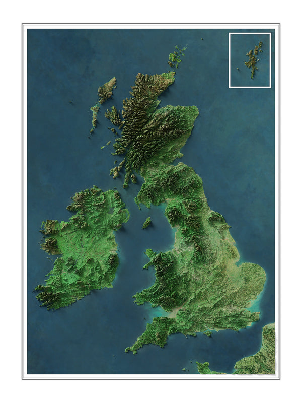 British Isles Imagery Shaded Relief